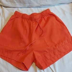 Cotton/satin shorts